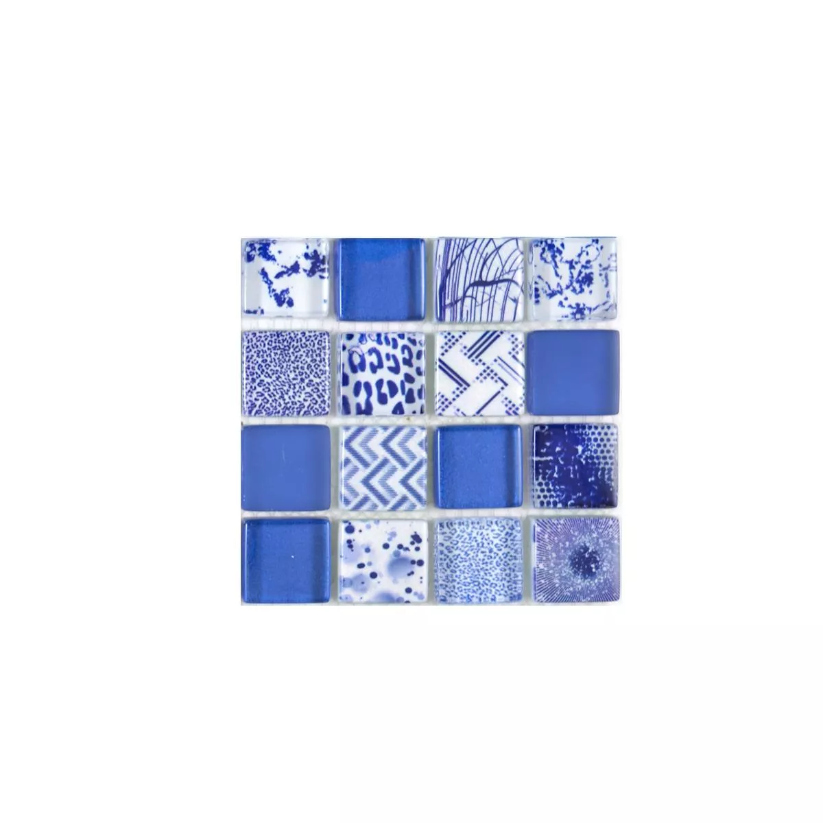 Uzorak Stakleni Mozaik Pločice Cornelia Retro Izgled Plava