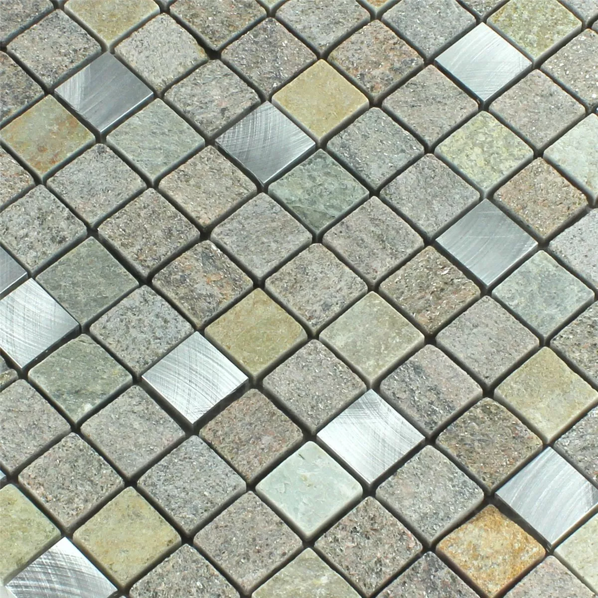 Uzorak Mozaik Pločice Kvarcit Alu Prirodni Kamen 