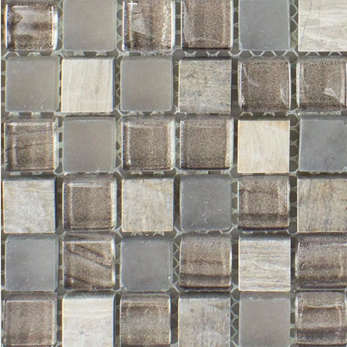 Uzorak Mozaik Staklo Prirodni Kamen Pločice Hayrabey Siva