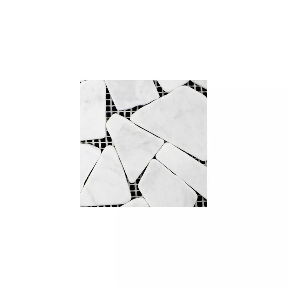 Uzorak Lomljeni Mramor Mozaik Pločice Mareblu Carrara Bijela