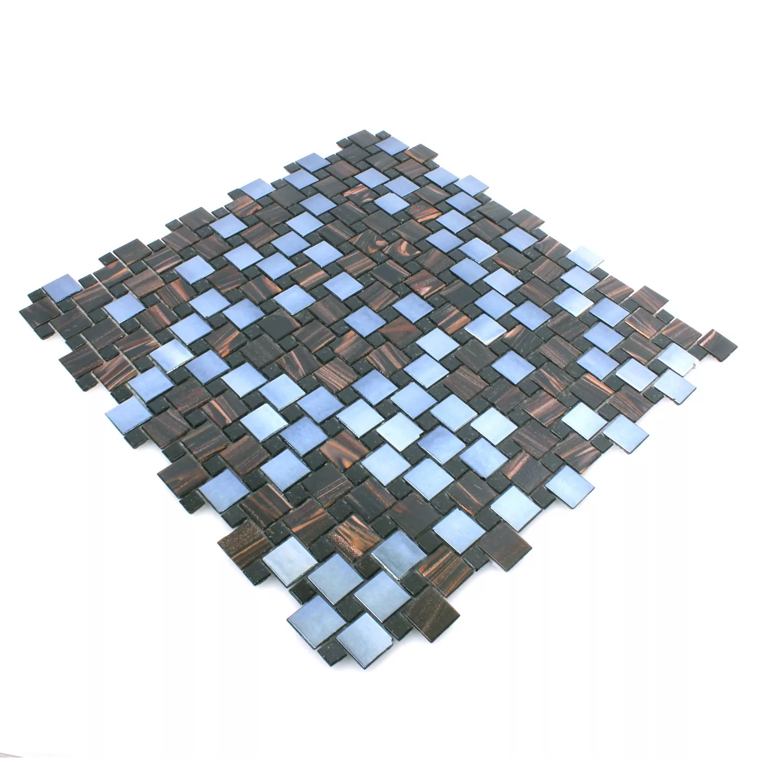 Mozaik Pločice Staklo Tahiti Smeđa Metallic
