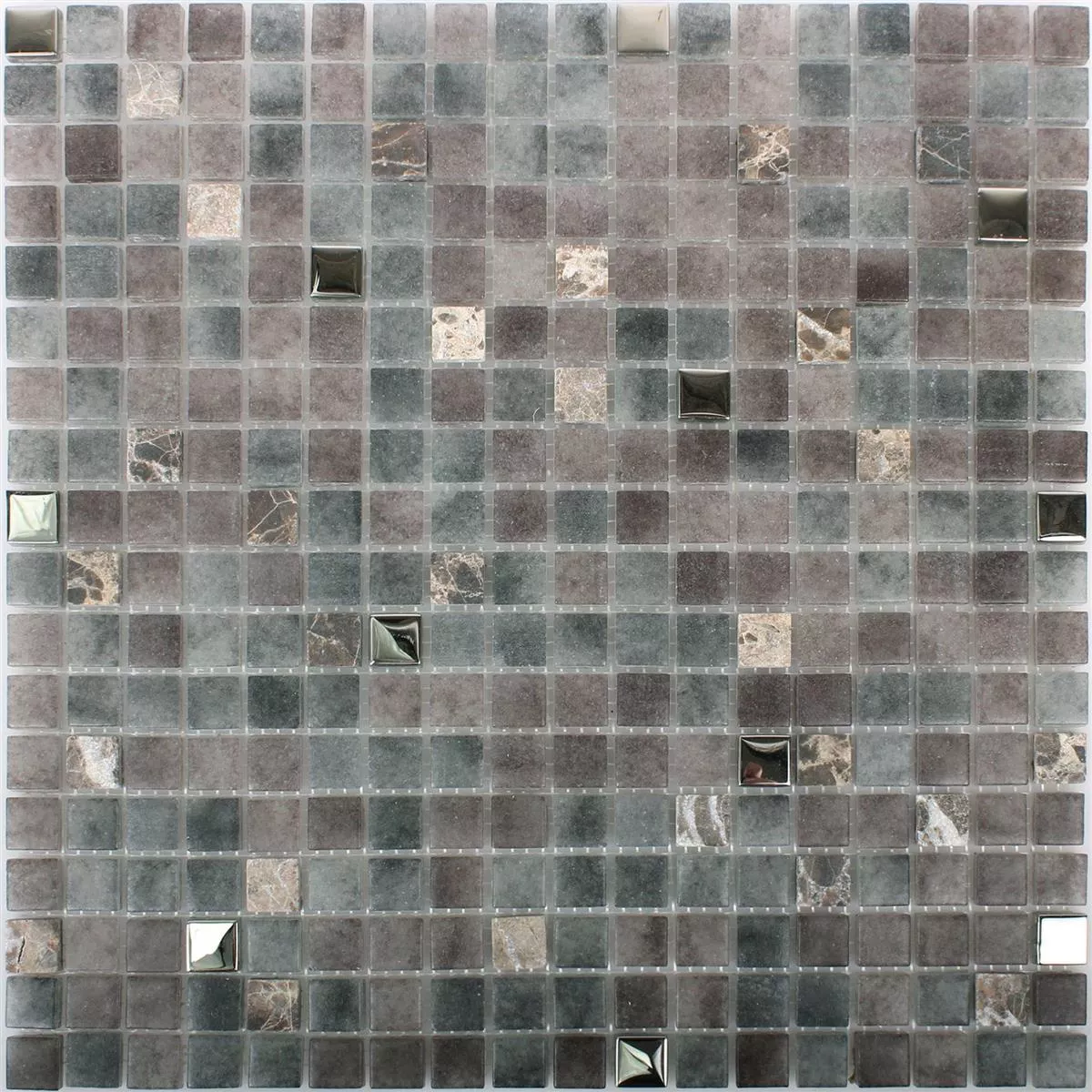 Mozaik Pločice Staklo Prirodni Kamen Mix Freyland Smeđa