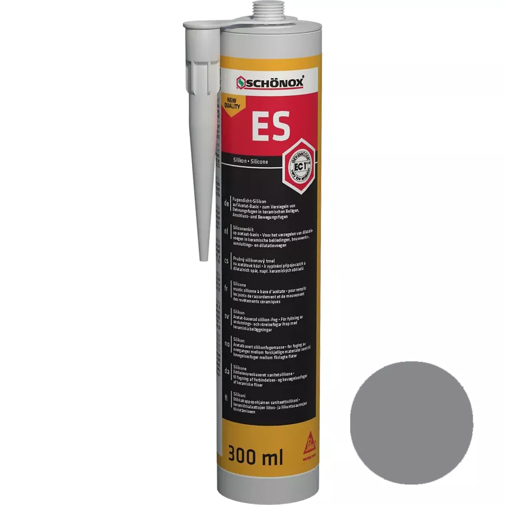 Schönox ES Platinum Grey silikonsko brtvilo za spojeve (300 ml)