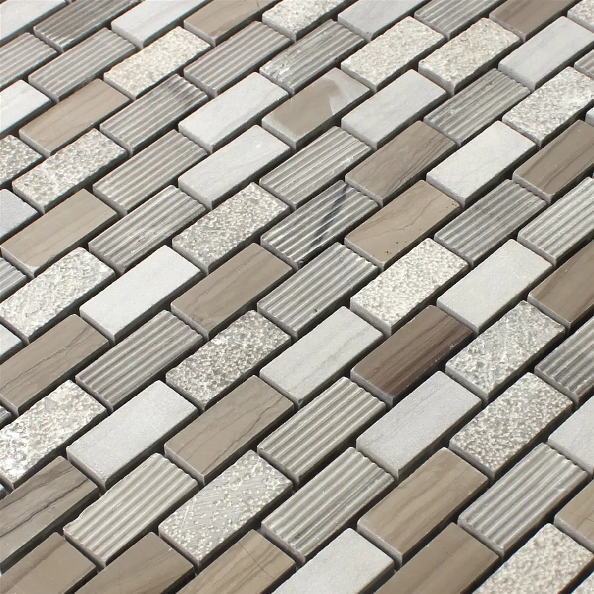 Mozaik Pločice Prirodni Kamen Mocca Smeđa 15x30x8mm