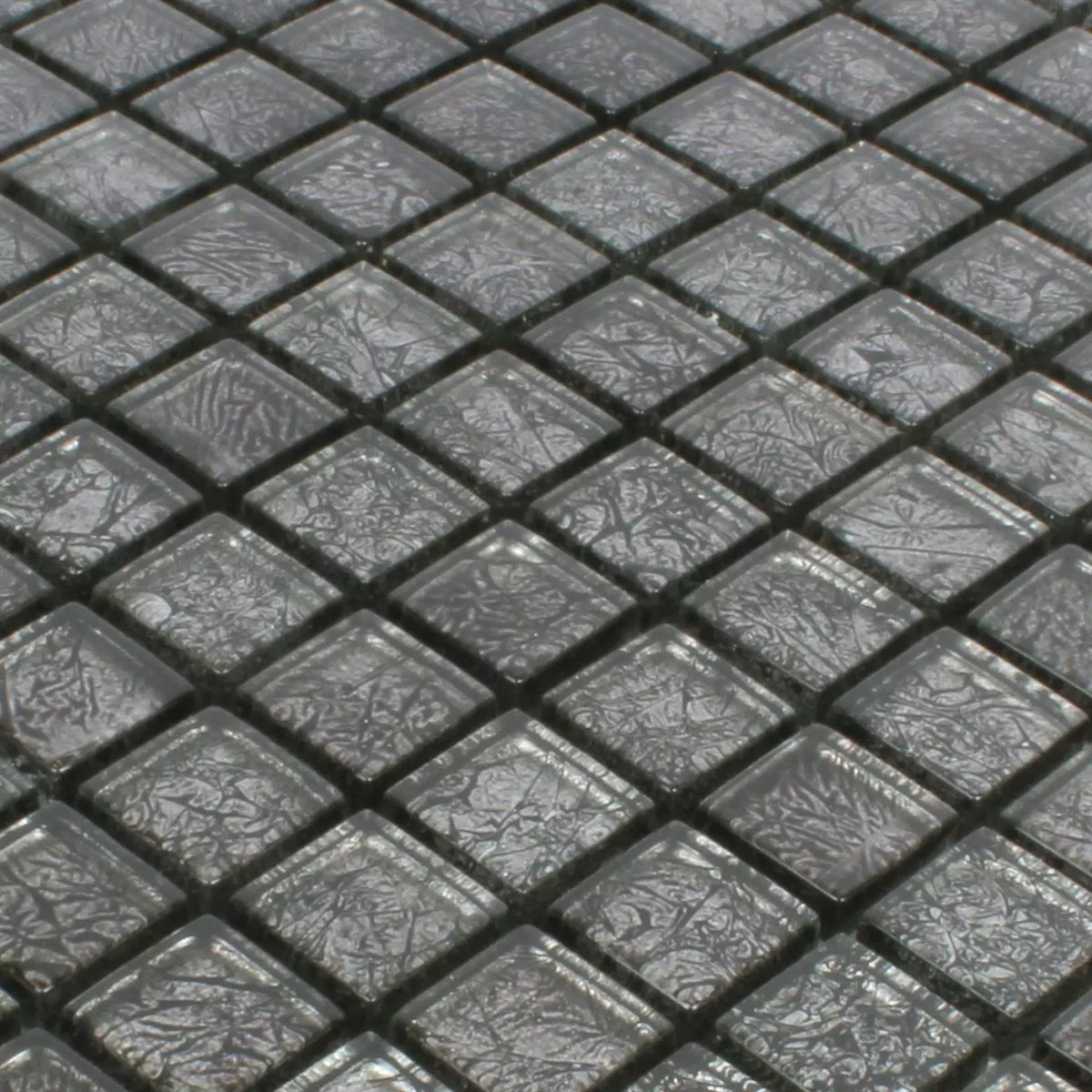 Mozaik Pločice Staklo Kandila Crna 23x23x8mm
