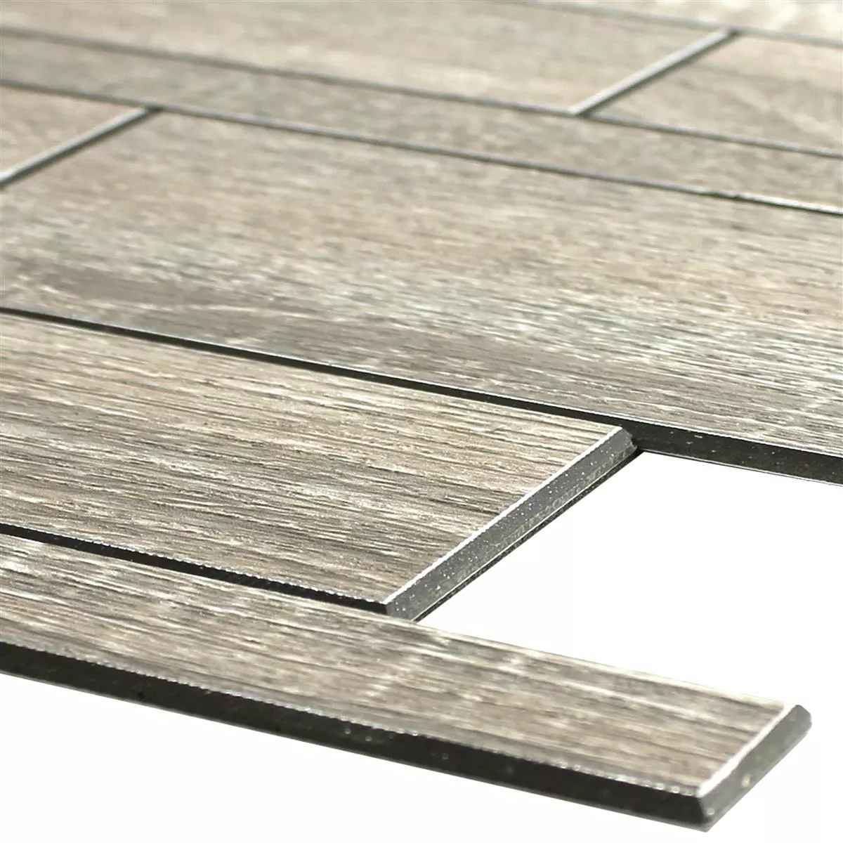 Imitacija Drva Mozaik Pločice Richland Samoljepljiv Siva