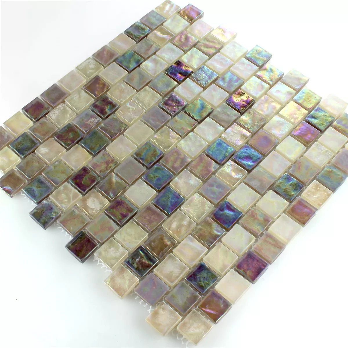 Mozaik Pločice Staklena Krema Od Sedefa