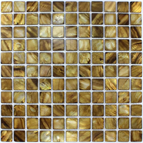 Mozaik Pločice Staklo Efekt Sedefa 25x25x2mm Smeđa