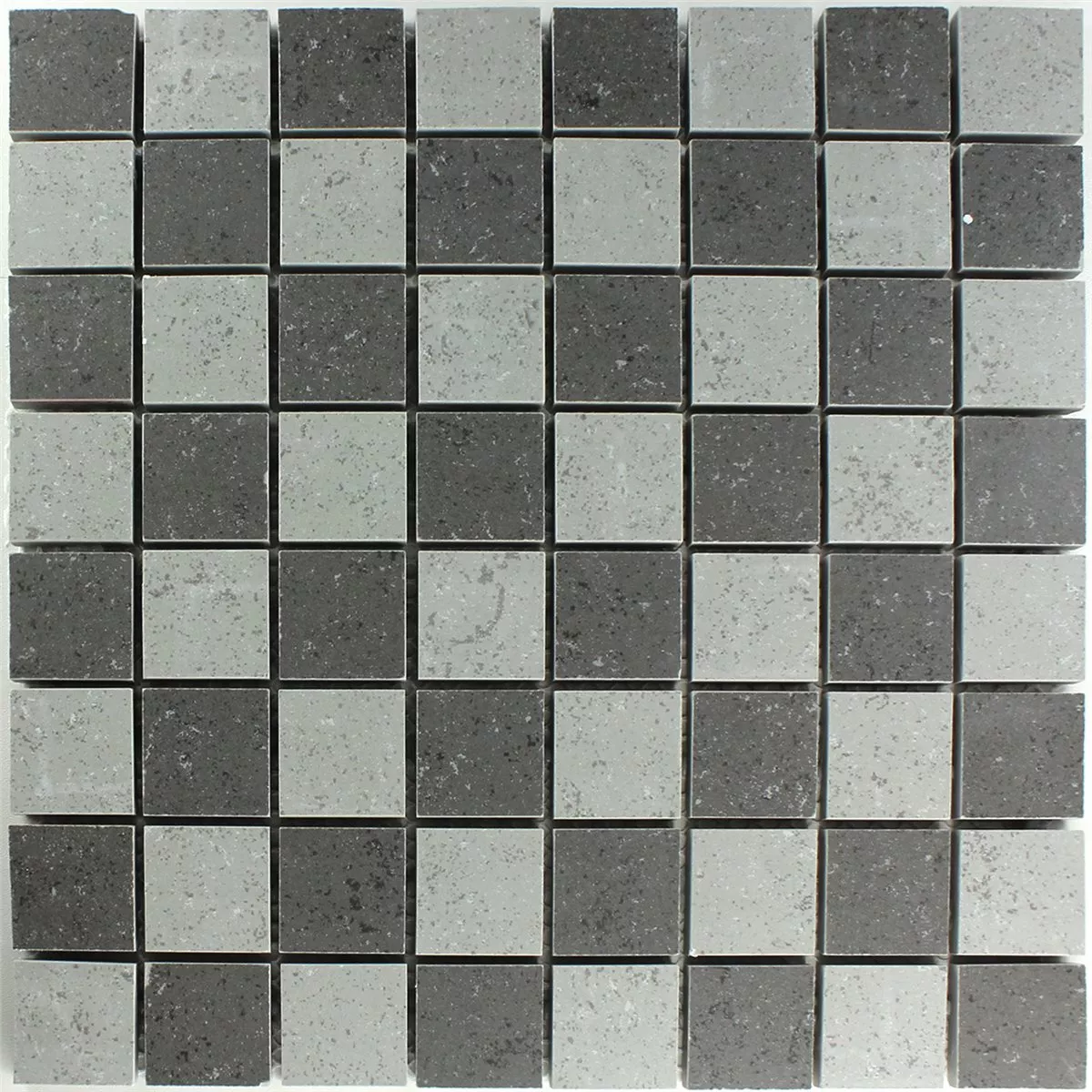 Mozaik Pločice Šahovnica Siva Mat