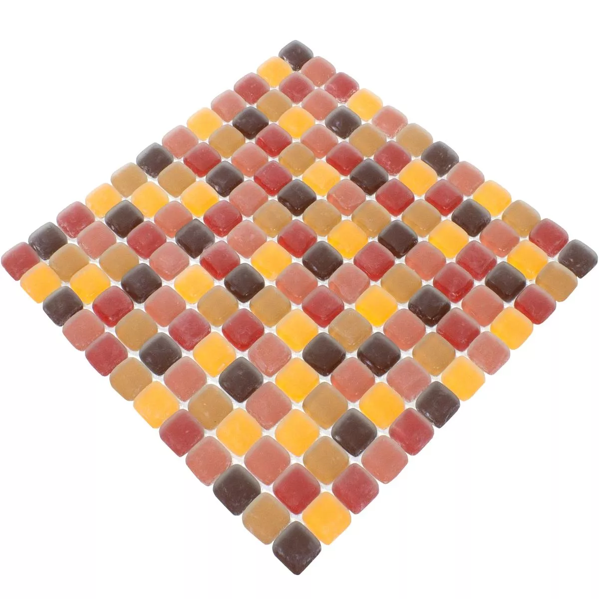 Stakleni Mozaik Pločice Ponterio Frosted Crvena Mix