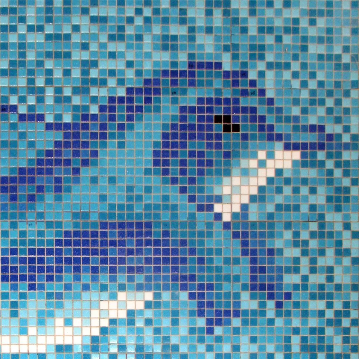 Bazen Mozaik Delphin Papir Zalijepljen