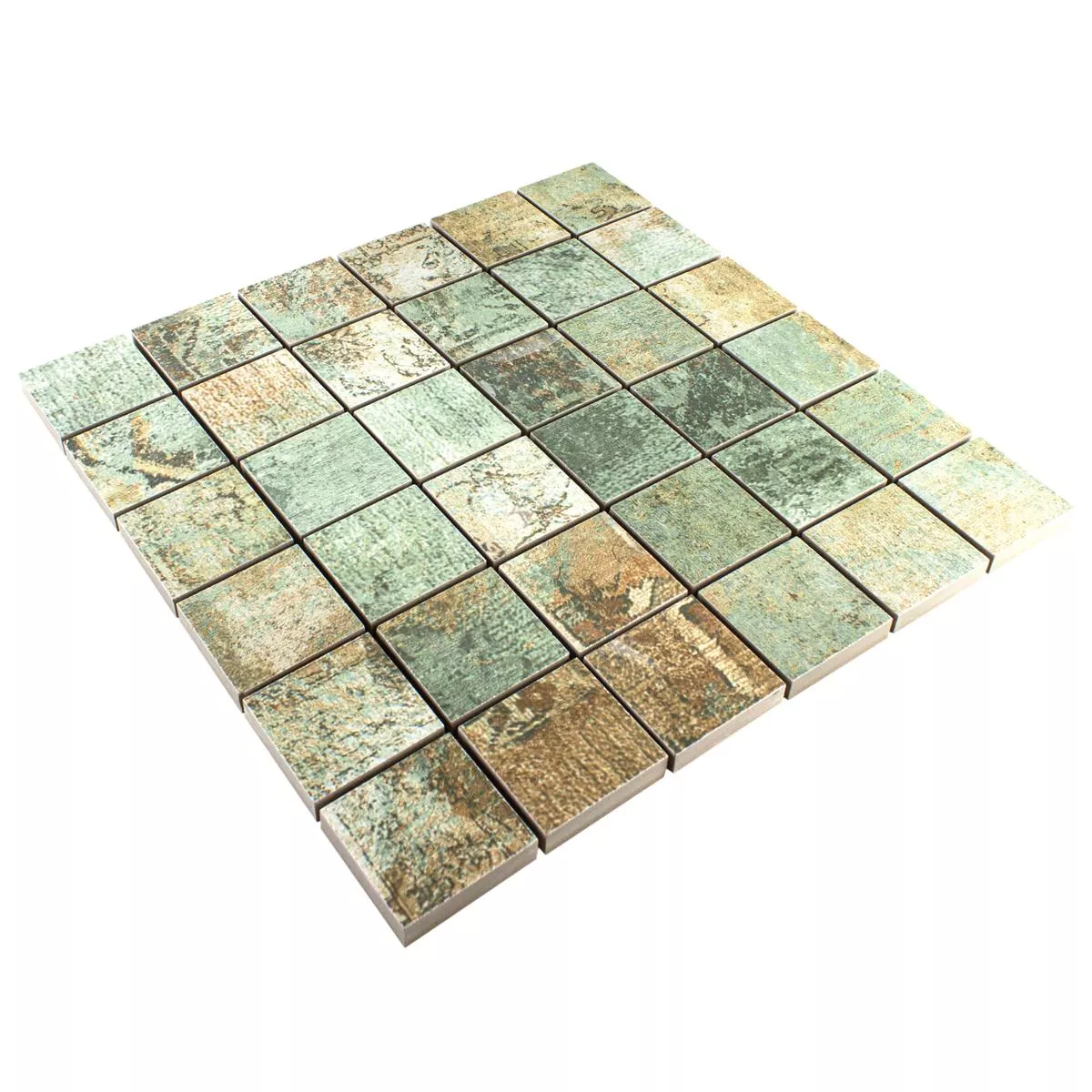 Keramički Mozaik Pločice Moonlight Smeđa Zelena 47x47mm