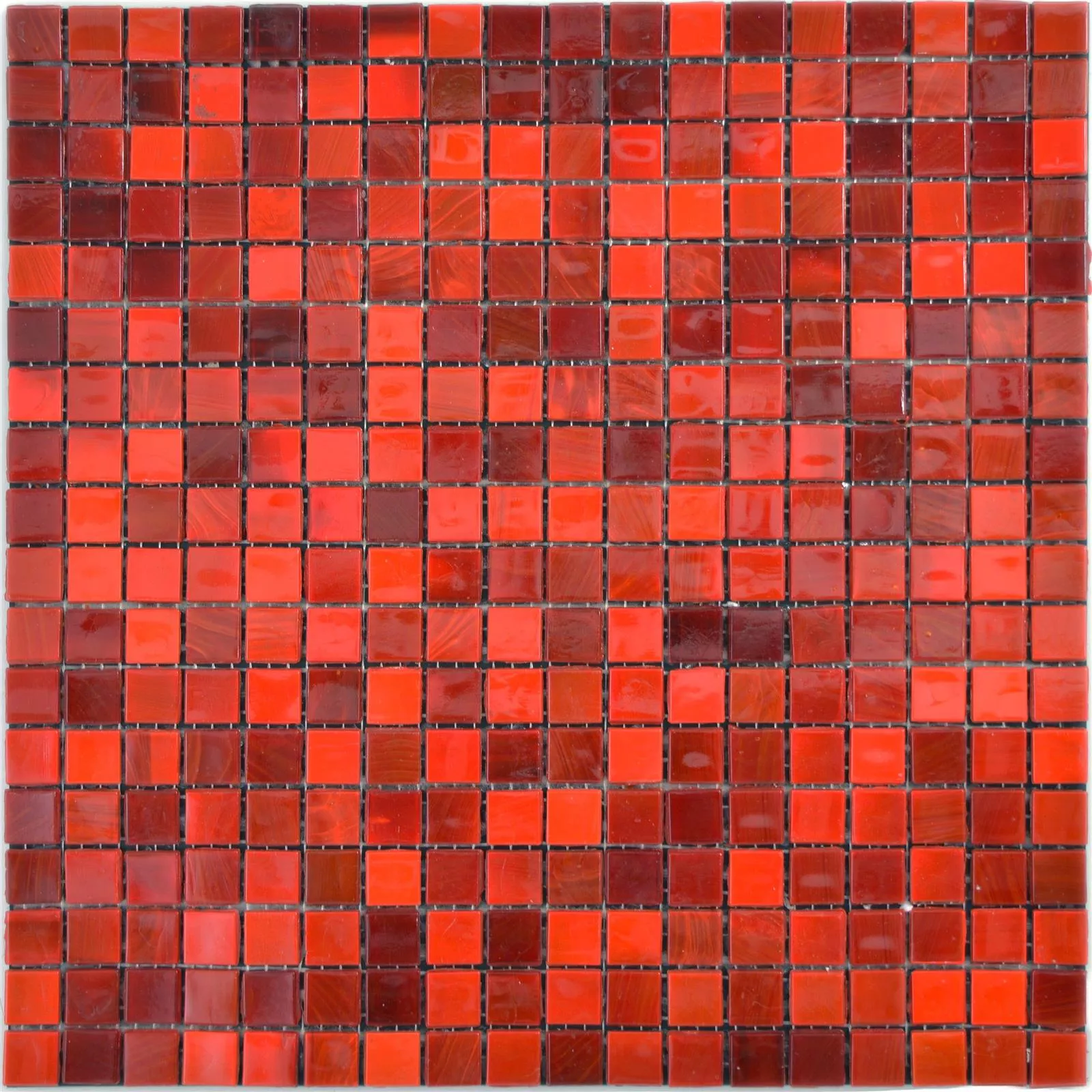 Staklo Mozaik Pločice Rexford Efekt Sedefa Crvena