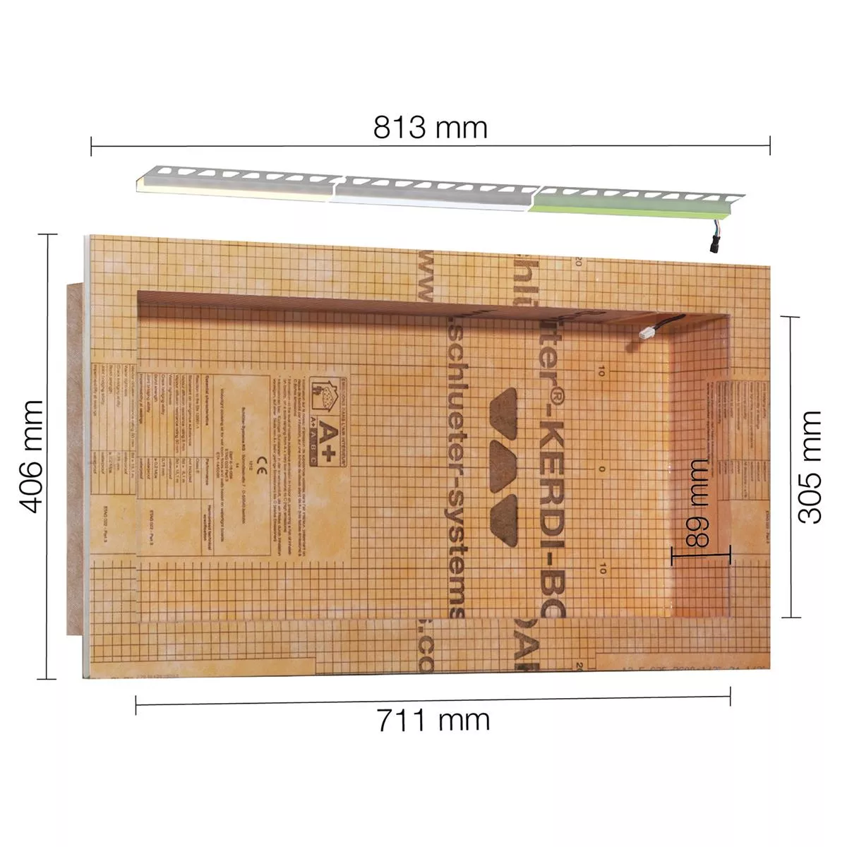 Schlüter Kerdi Board NLT nišni set LED rasvjeta