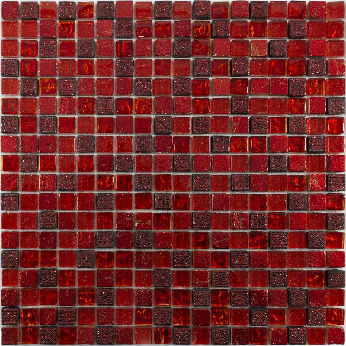 Stakleni Mozaik Pločice Od Prirodnog Kamena Cleopatra Crvena