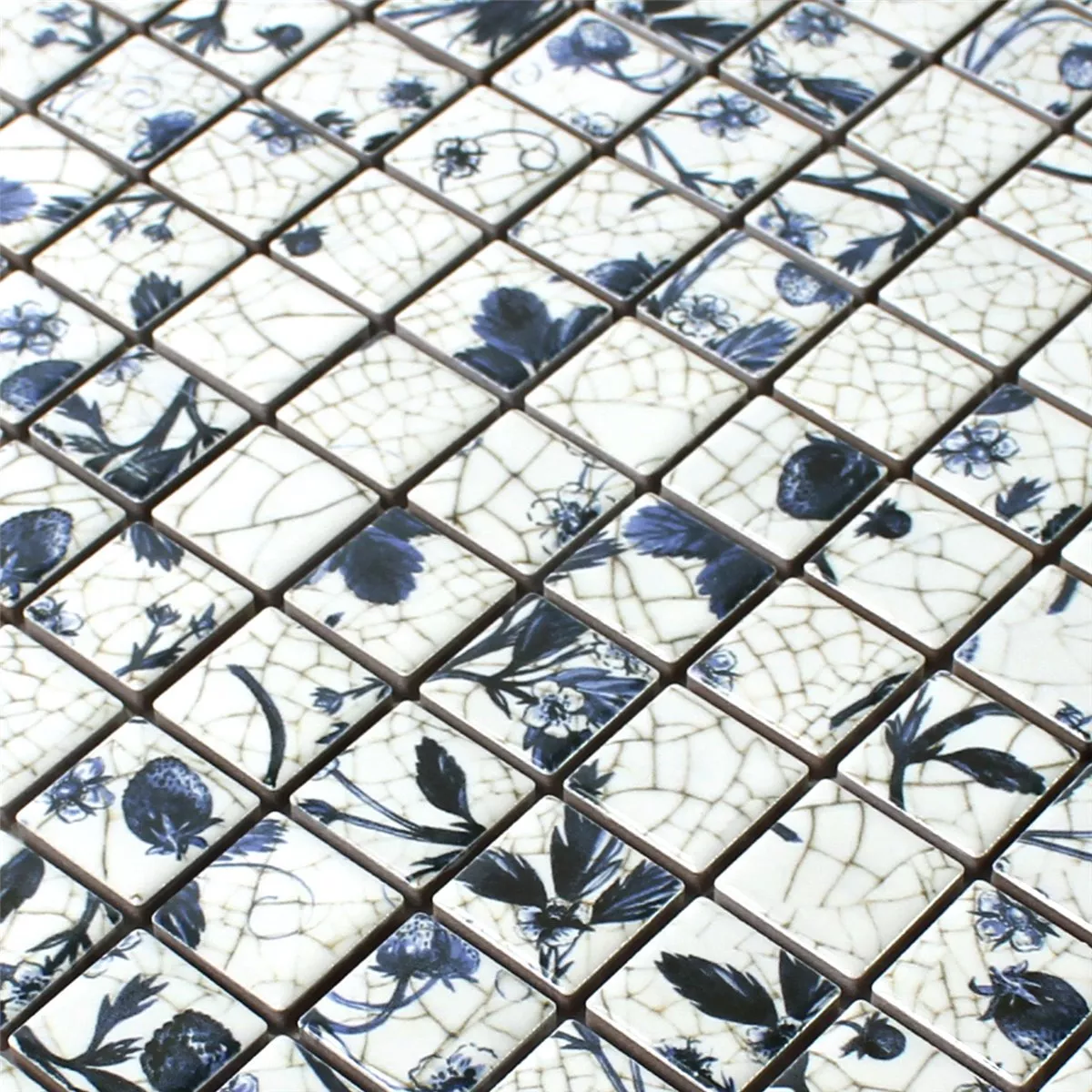 Mozaik Pločice Keramika Strawberry Bijela Plava