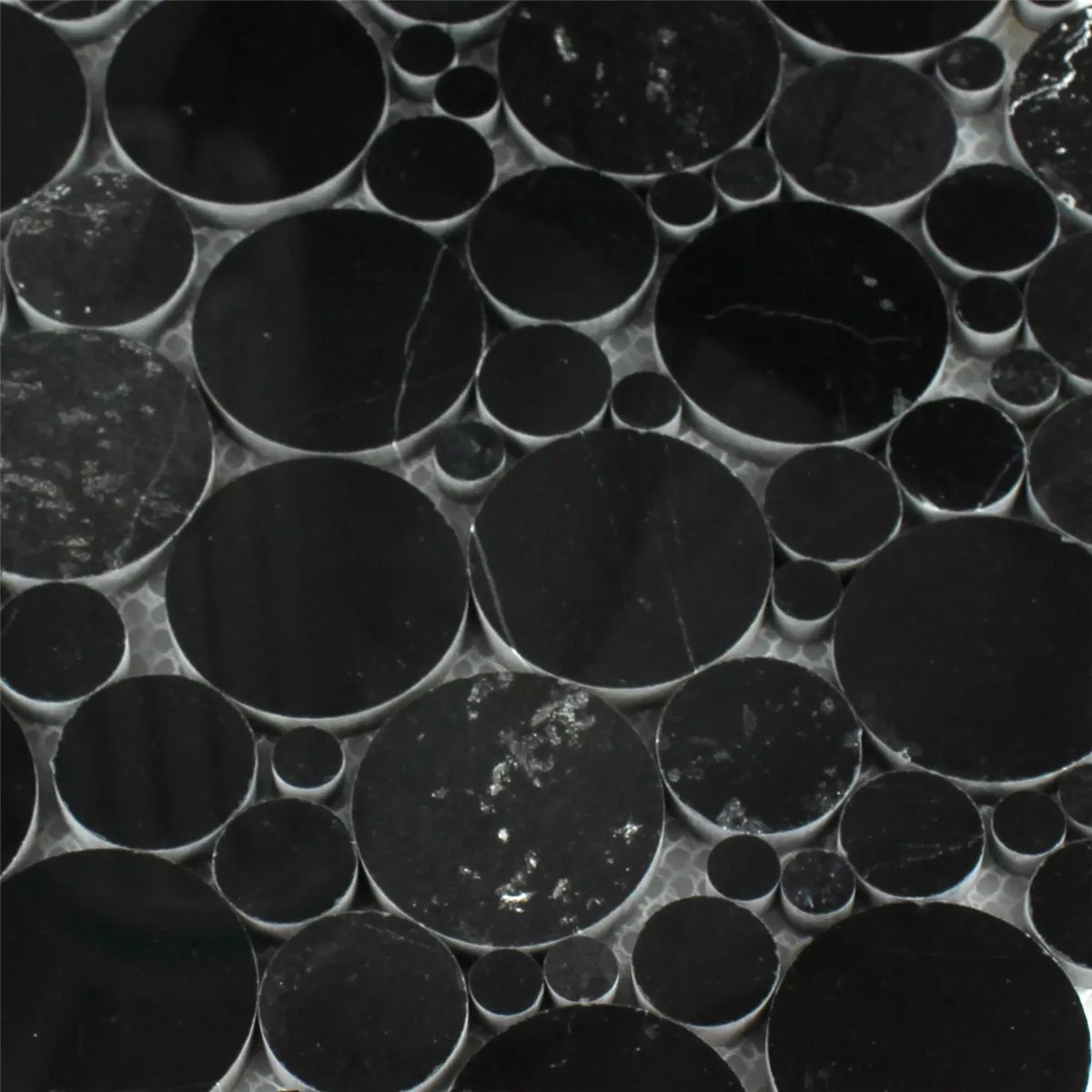 Mozaik Pločice Mramor Marimar Zaobljen Crna Poliran