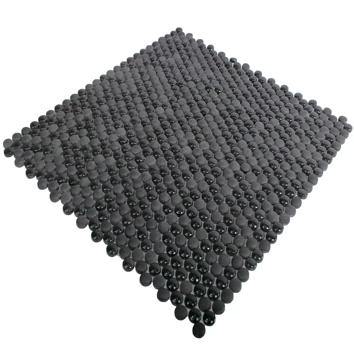 Stakleni Mozaik Pločice Bonbon Zaobljen Eco Crna
