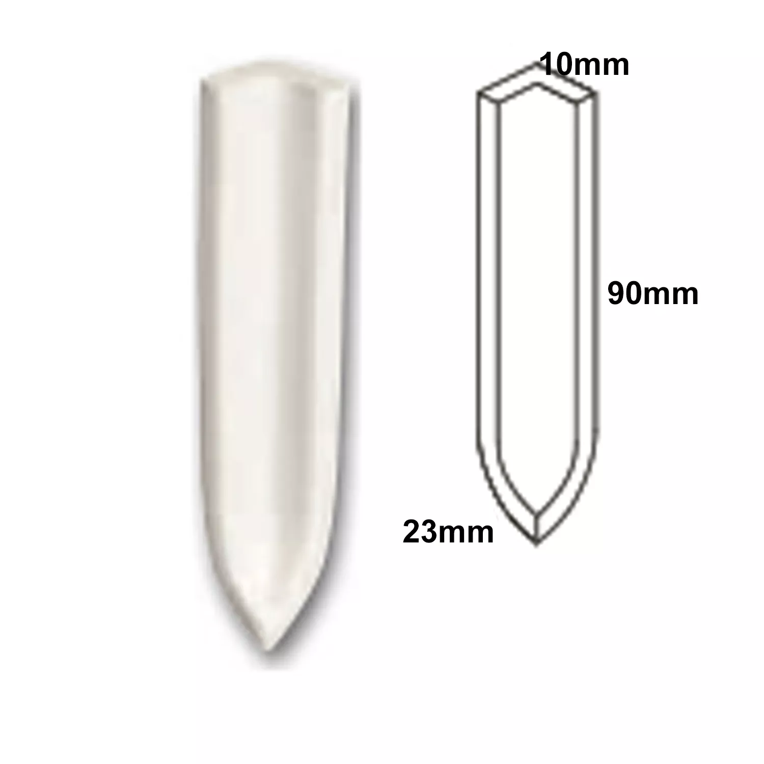 Unutarnji Kut Courage Antracit Mat 2,3x9cm