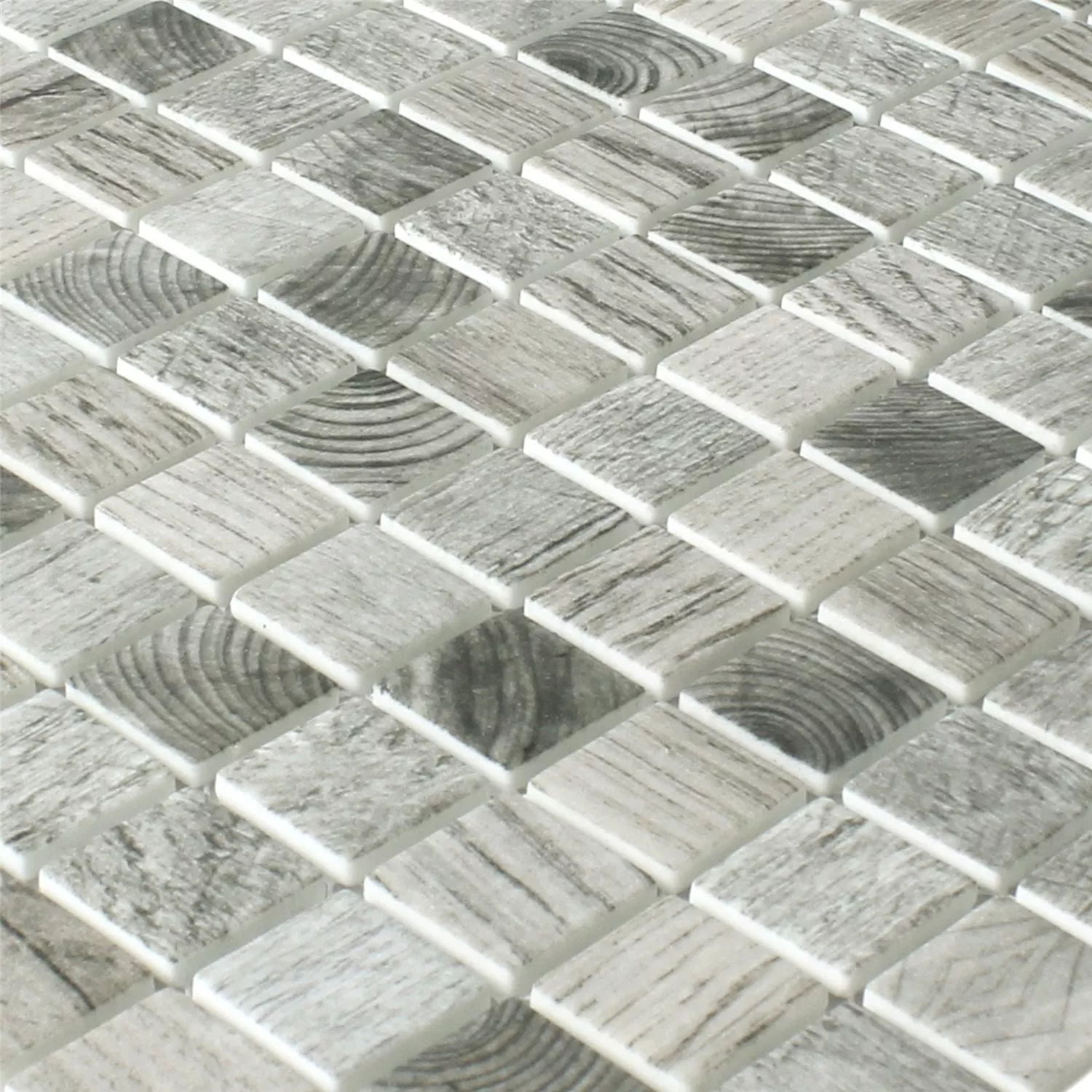 Uzorak Mozaik Pločice Staklo Valetta Struktura Drveta Siva Bež
