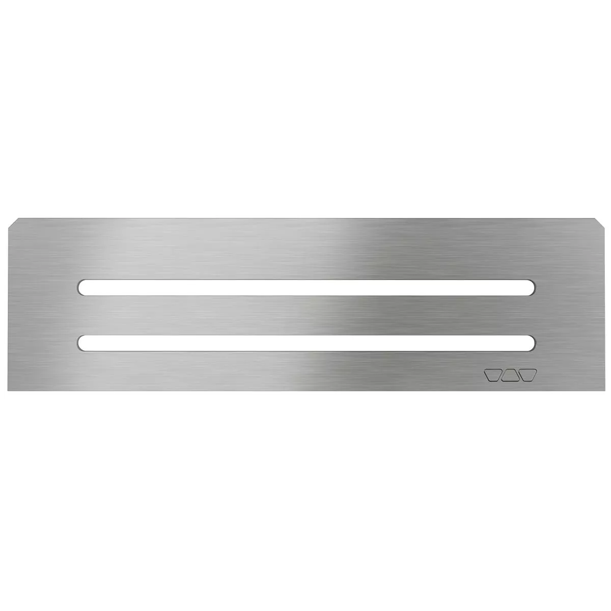Zidna polica Schlüter pravokutna 30x8,7 cm Valovito srebrna