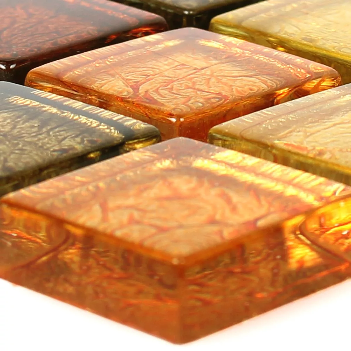Uzorak Stakleni Mozaik Pločice Curlew Žuta Narančasta 