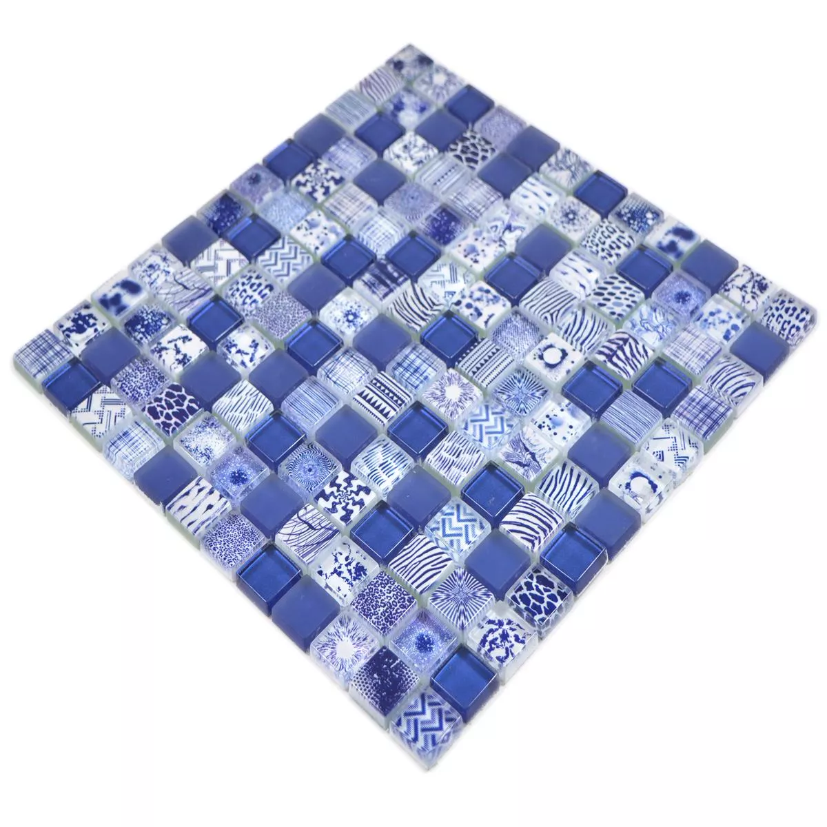 Stakleni Mozaik Pločice Cornelia Retro Izgled Plava