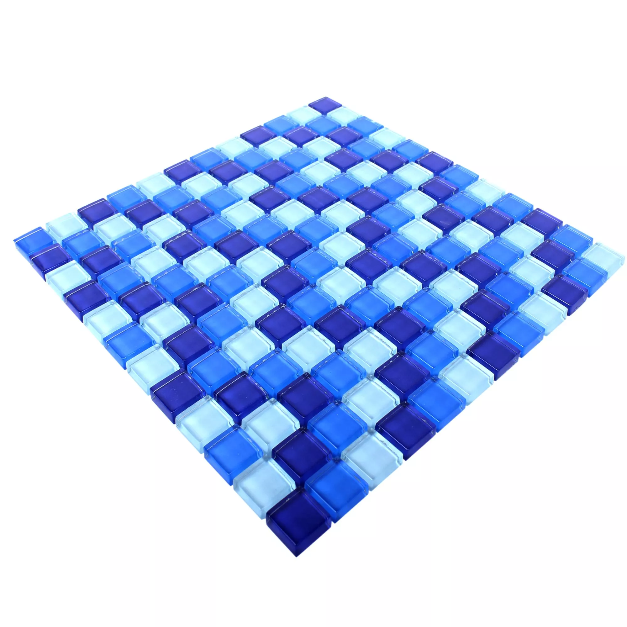 Stakleni Mozaik Pločice Plava Mix 23x23x8mm