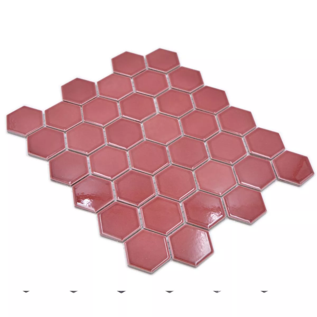 Uzorak iz Keramički Mozaik Salomon Šesterokut Bordeaux Crvena H51