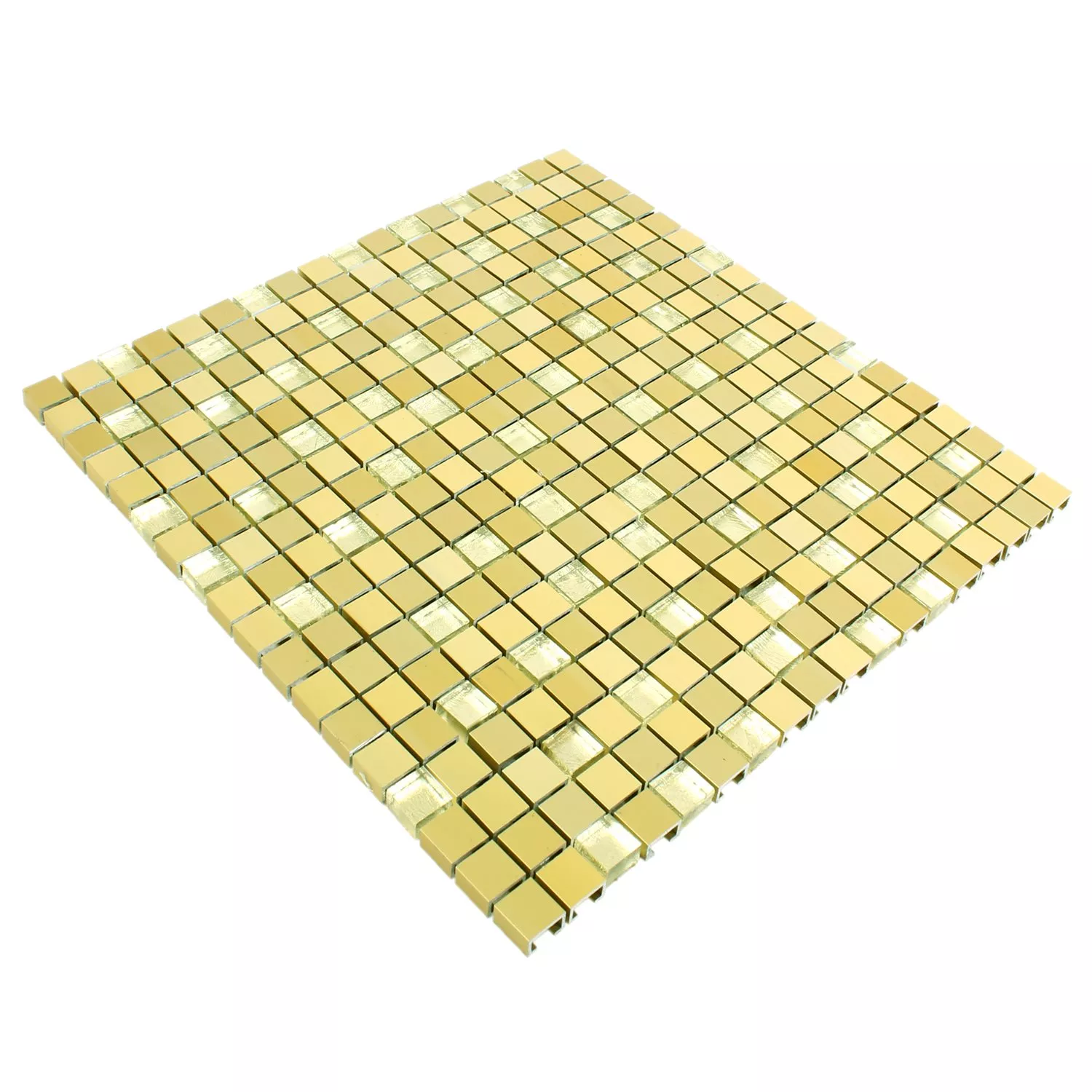 Mozaik Pločice Lissabon Aluminij Staklo Mix Zlatna