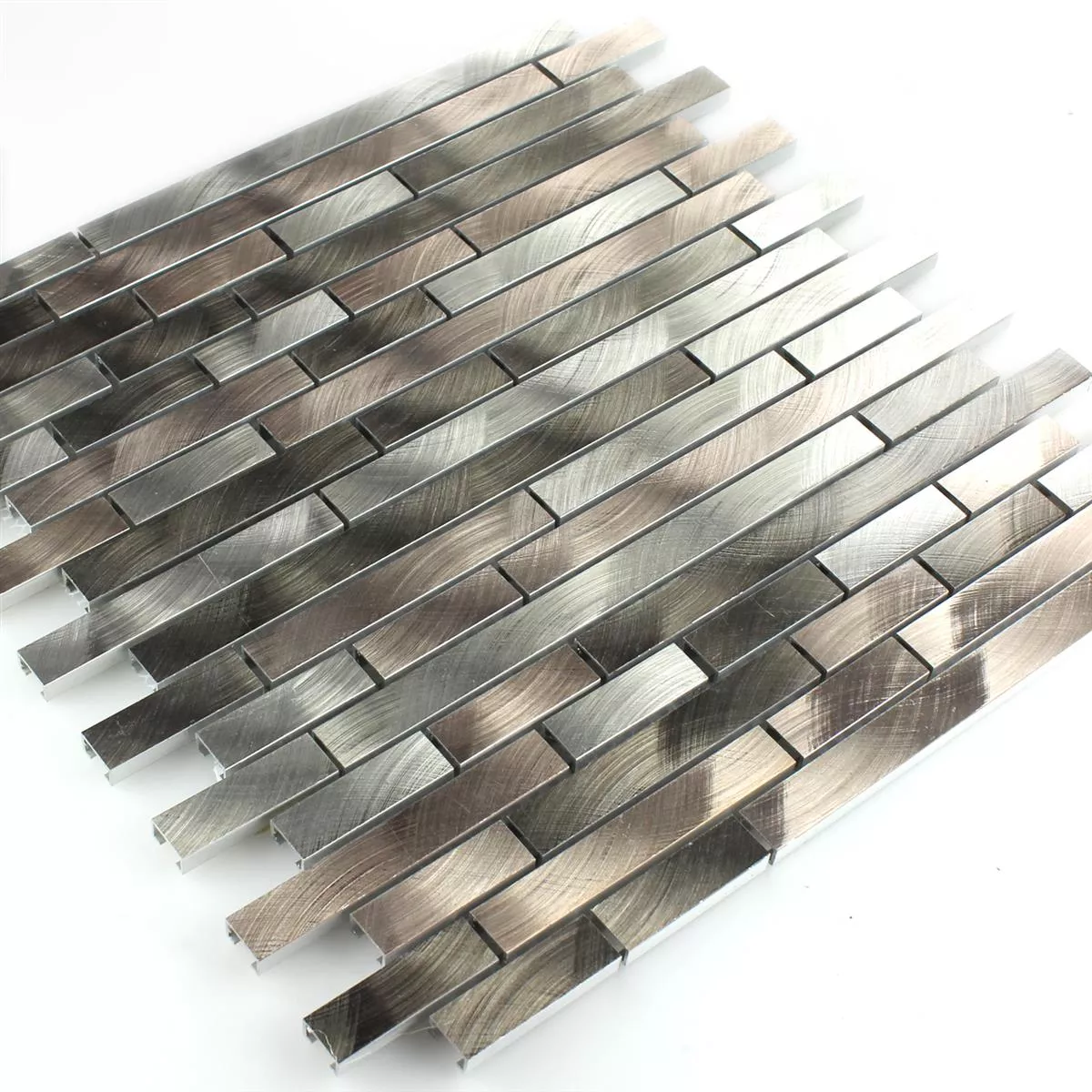 Uzorak Mozaik Pločice Aluminij Metal Sahara Smeđa Mix