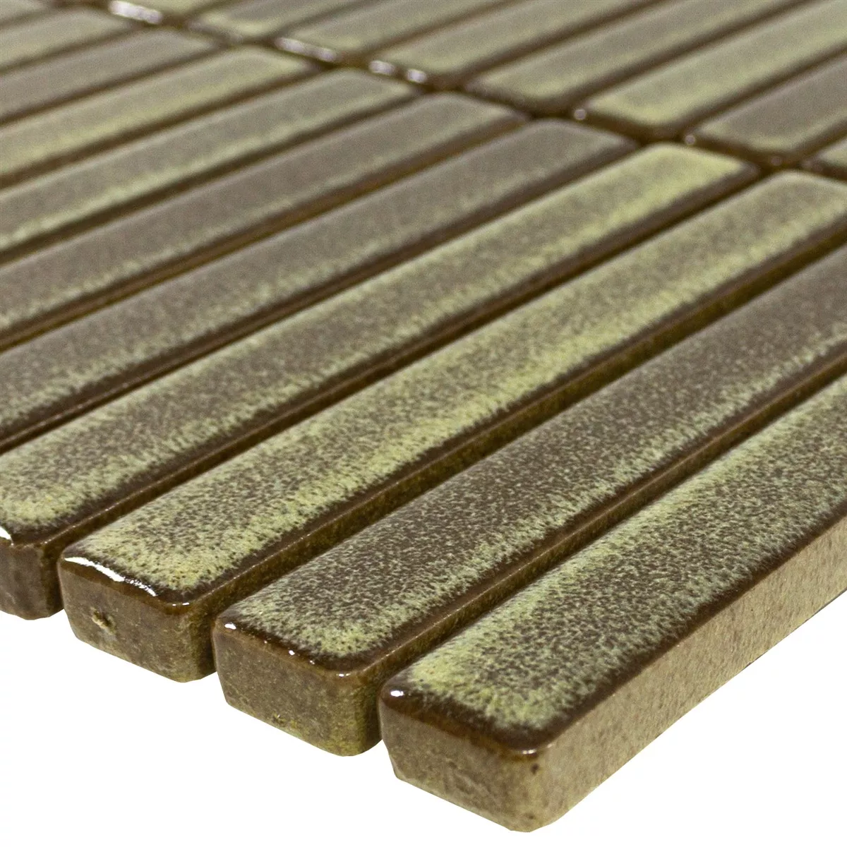 Mozaik Pločice Wallachia Svjetlosmeđa Sjajne 12x92x8 mm