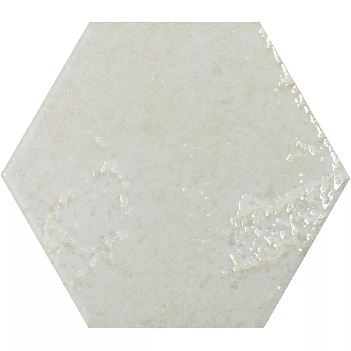 Zidne Pločice Lara Sjajne Valovit 13x15cm Šesterokut Bijela Zidne Pločice Lara Sjajne Valovit 13x15cm Šesterokut Bijela