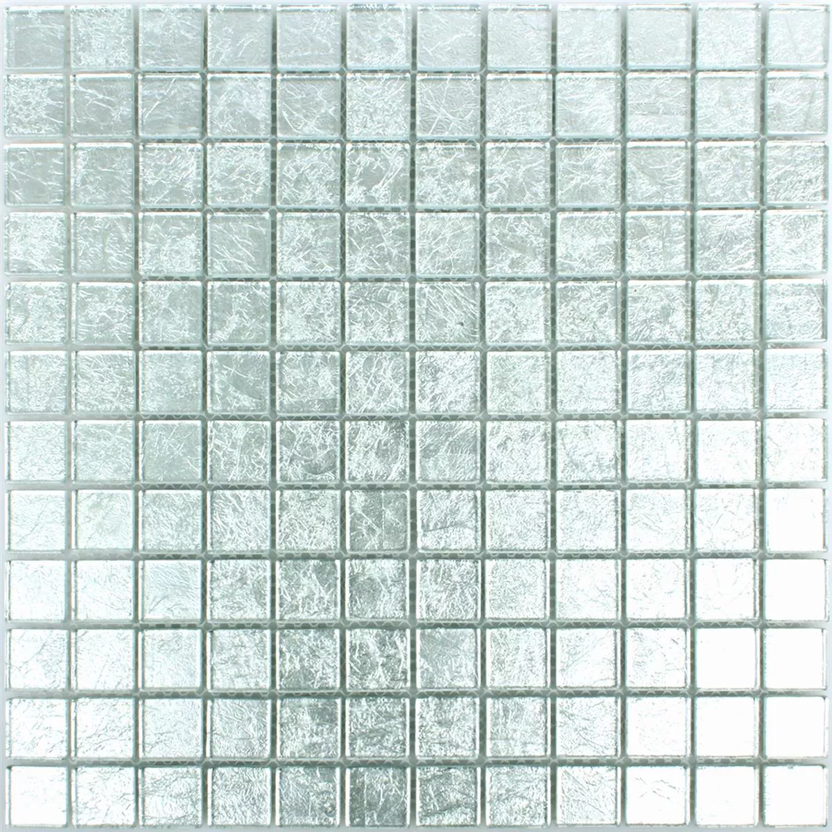 Mozaik Pločice Staklo Lucca Srebrna 23x23x4mm