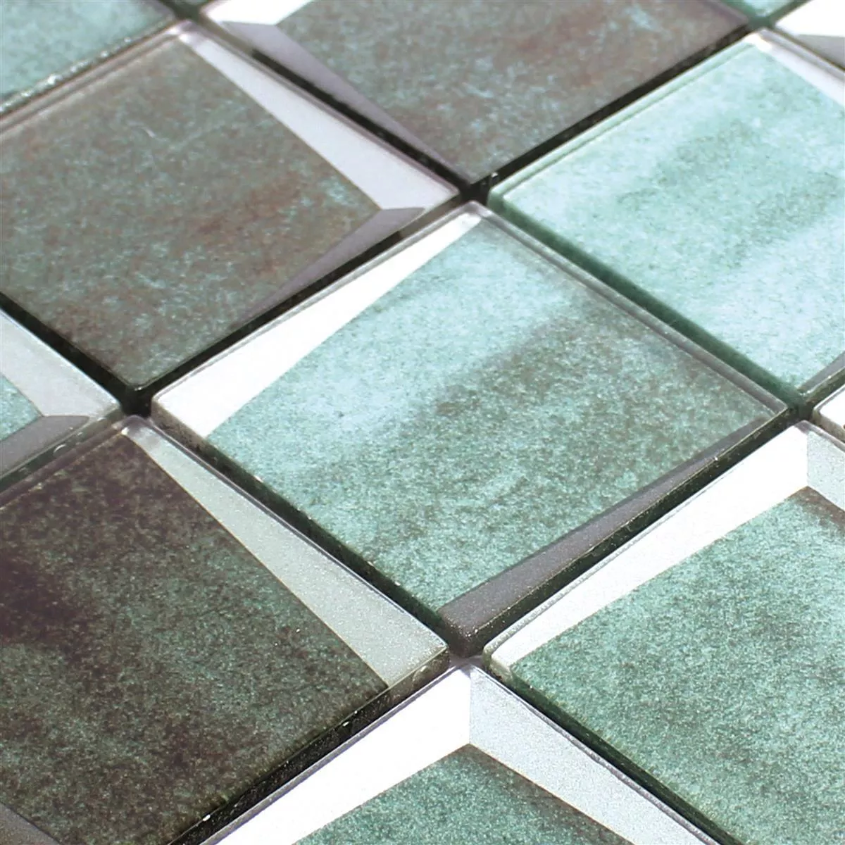 Uzorak Stakleni Mozaik 3D Izgled, Imitacija Leonora Zelena