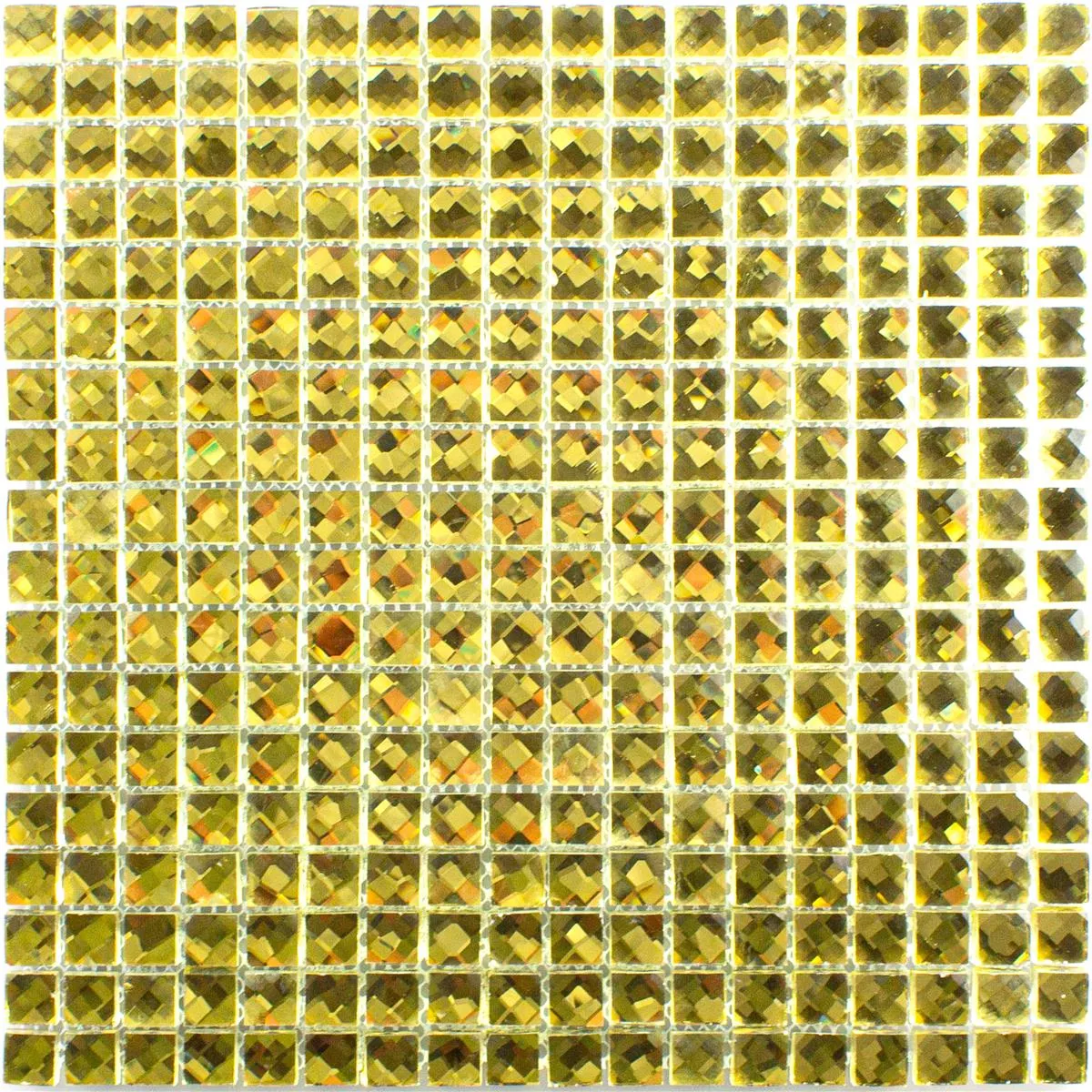 Staklo Mozaik Pločice Victoria Zlatna Kvadrat 15