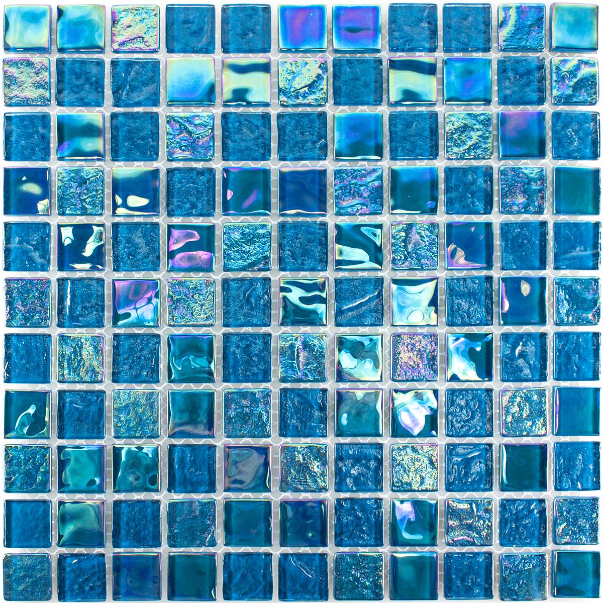 Stakleni Mozaik Pločice Efekt Sedefa Carlos Plava 23