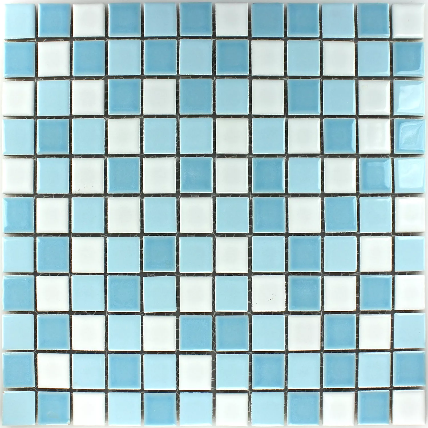 Mozaik Pločice Keramika Bodaway Plava Bijela 25x25x5mm