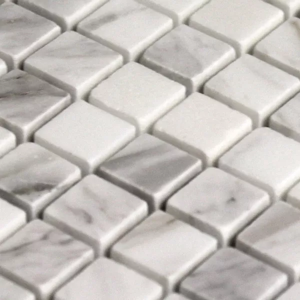 Mozaik Pločice Mramor 15x15x8mm Bijelo Polirano