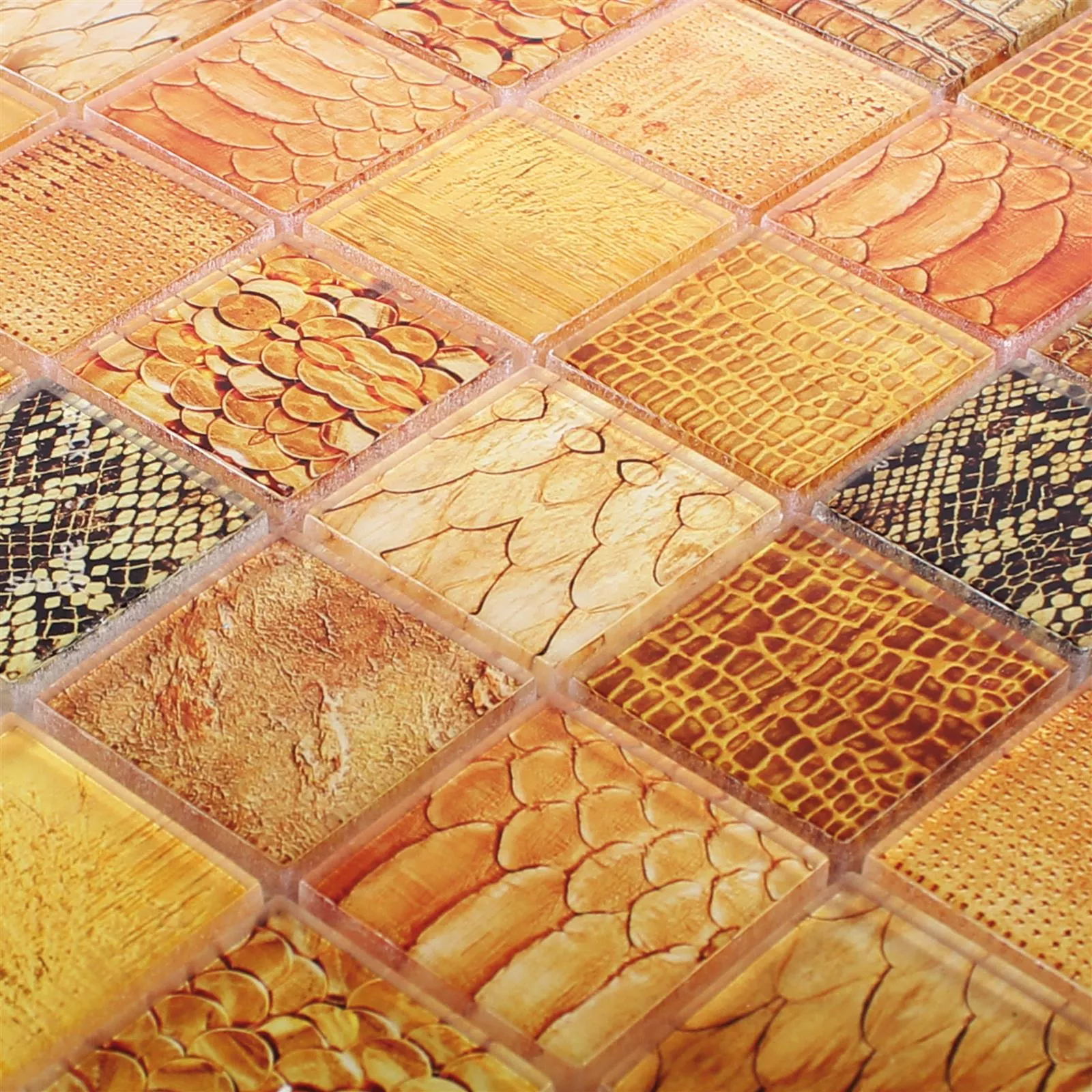 Uzorak Stakleni Mozaik Pločice Python Narančasta
