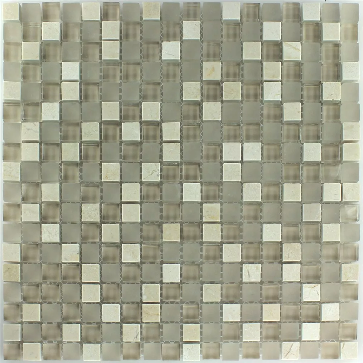Mozaik Pločice Staklo Mramor Barbuda Krem 15x15x8mm