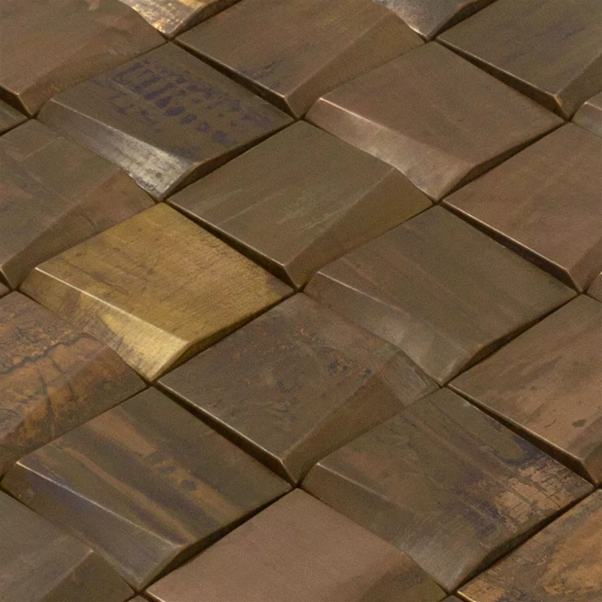 Metal Bakar Mozaik Pločice Copperfield 3D 48x48mm