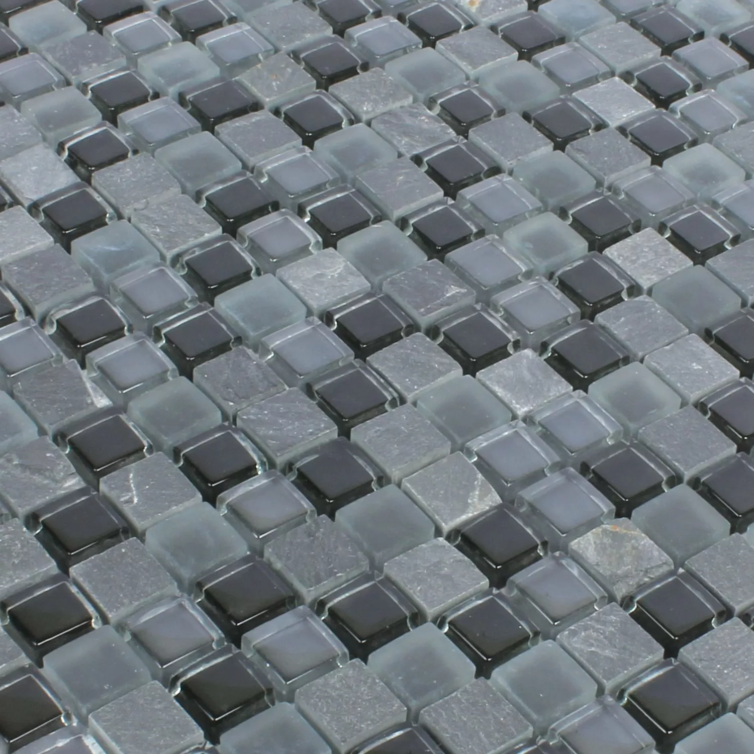 Uzorak Mozaik Pločice Mramor Java Staklomix Apollo Crna 