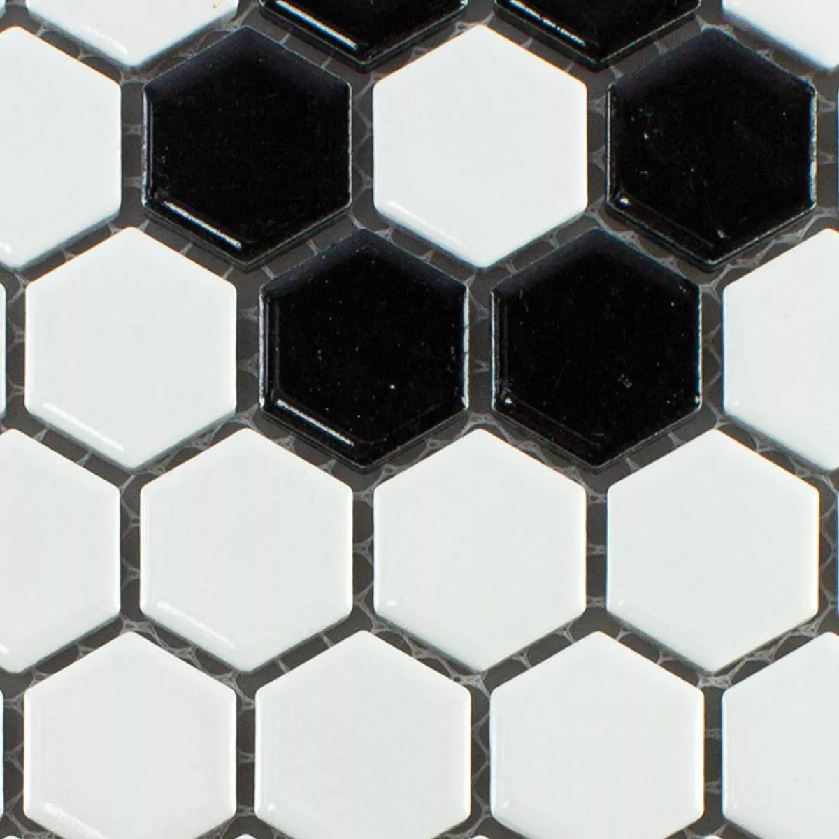 Uzorak Keramika Mozaik Pločice Carlsbad Cvijet Crna Bijela
