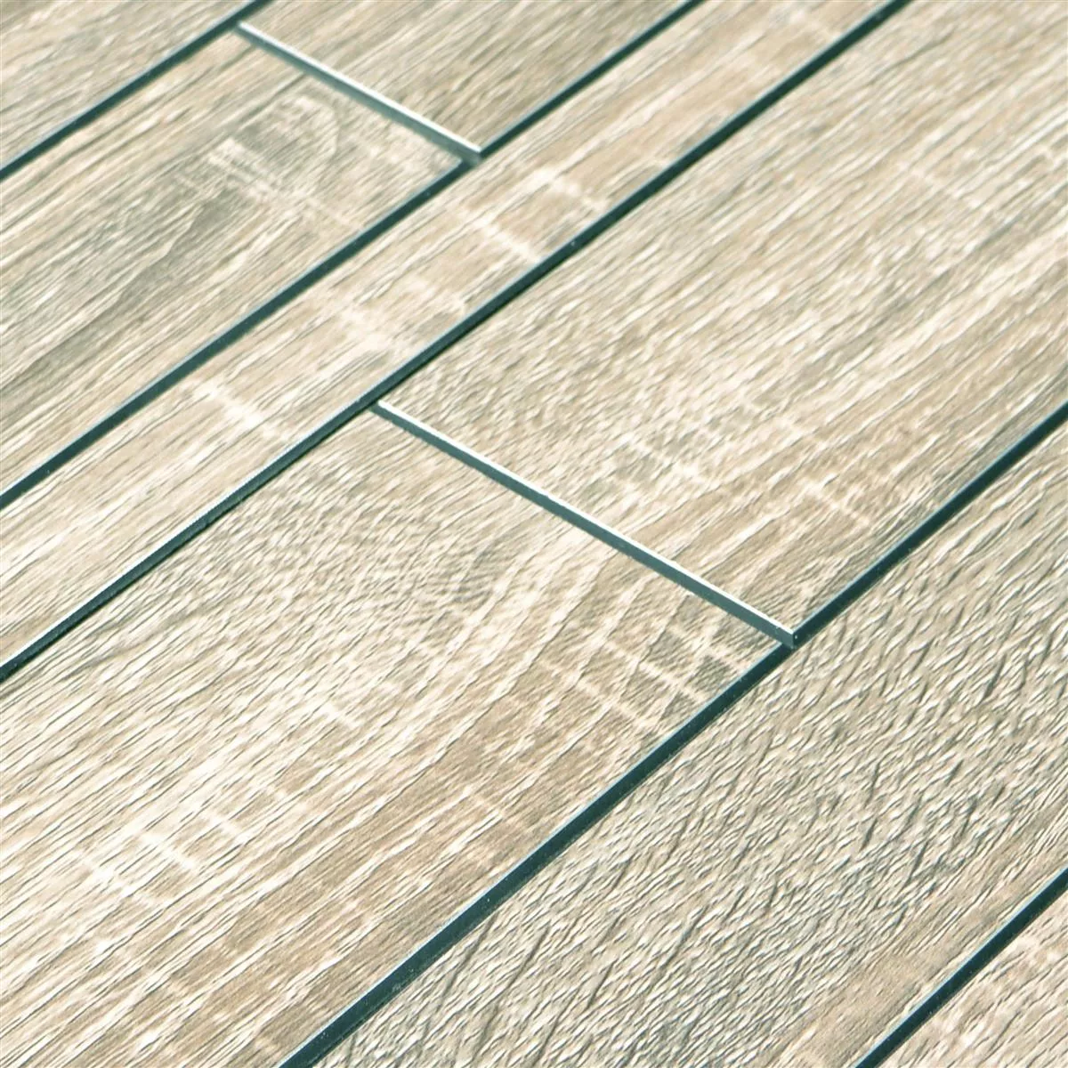 Uzorak Imitacija Drva Mozaik Pločice Richland Samoljepljiv Siva