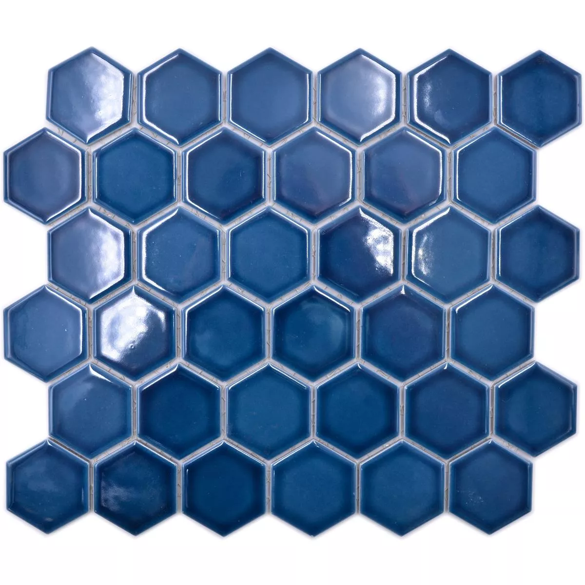 Uzorak iz Keramički Mozaik Salomon Šesterokut Plava Zelena H51