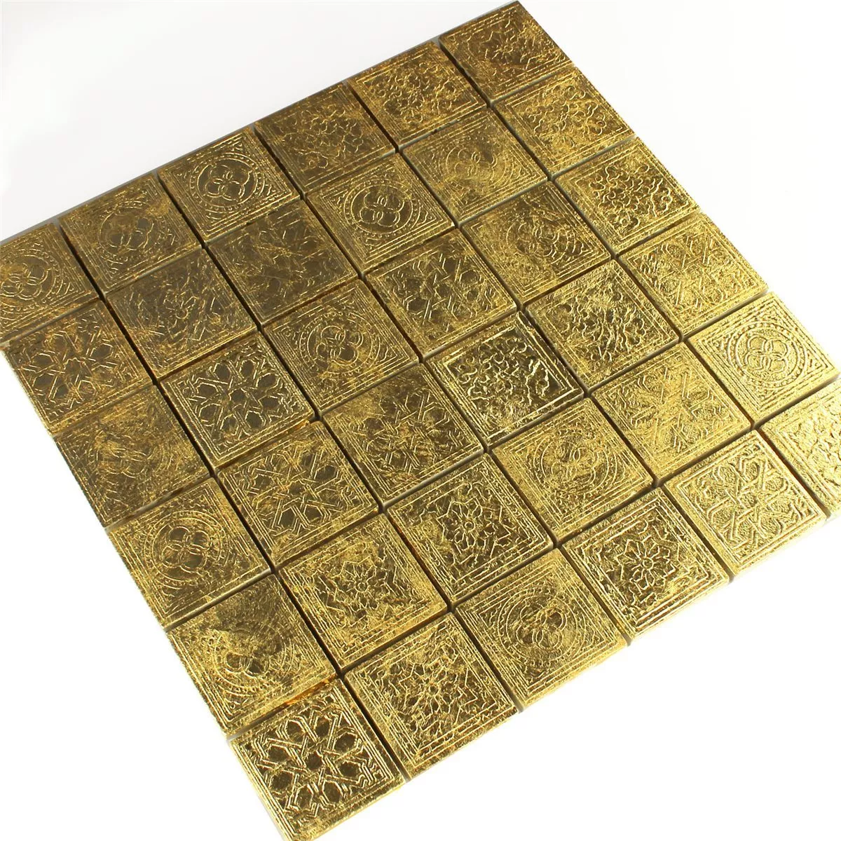 Uzorak Mozaik Pločice Keramika Zlatna 