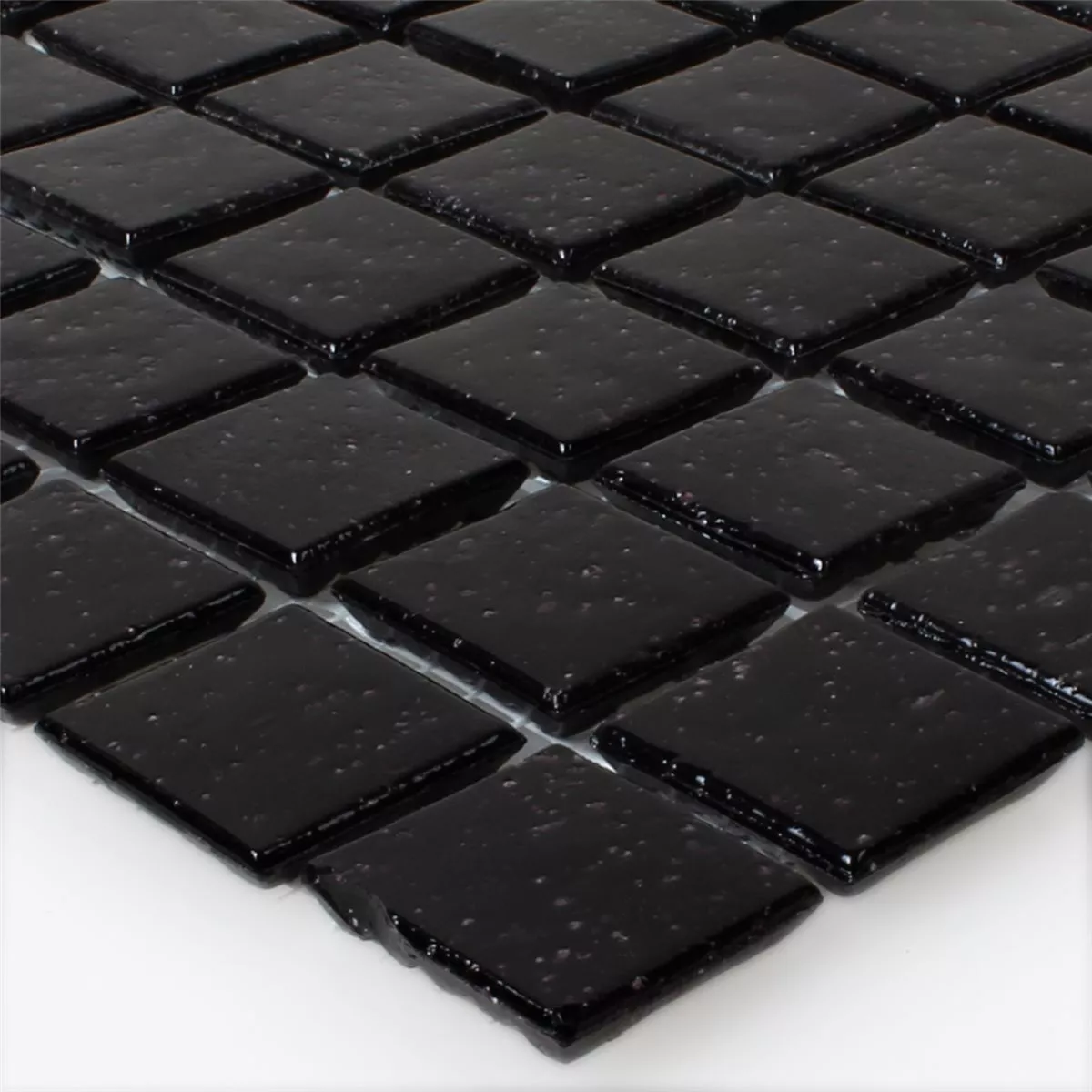 Mozaik Pločice Staklo Crna Uni 20x20x4mm Mozaik Pločice Staklo Crna Uni 20x20x4mm