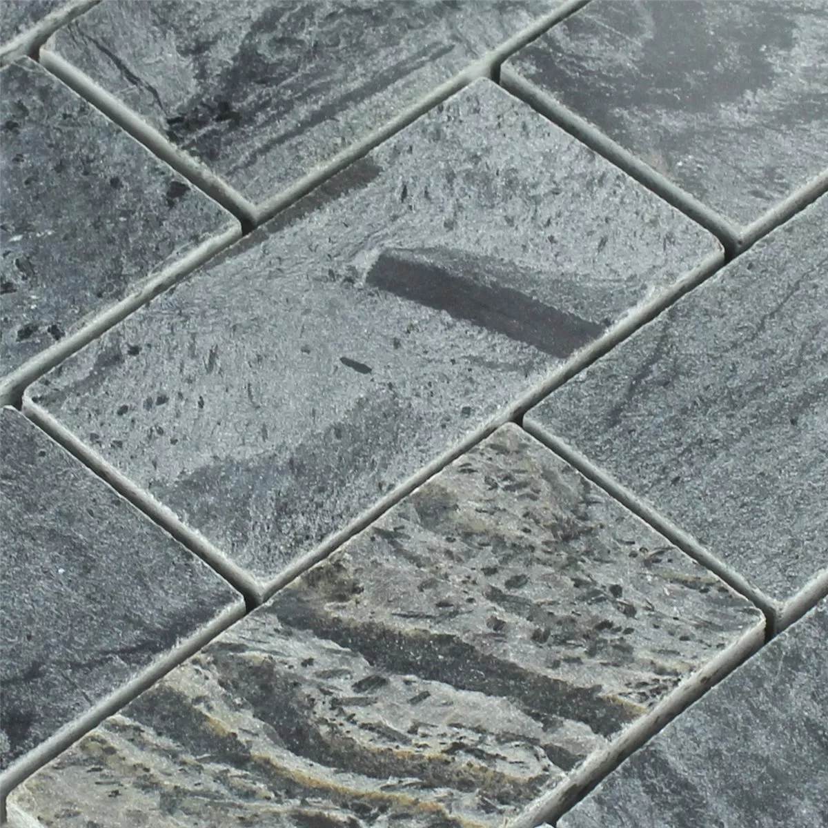 Mozaik Pločice Kvarcit Prirodni Kamen Poliran 50x100x10mm