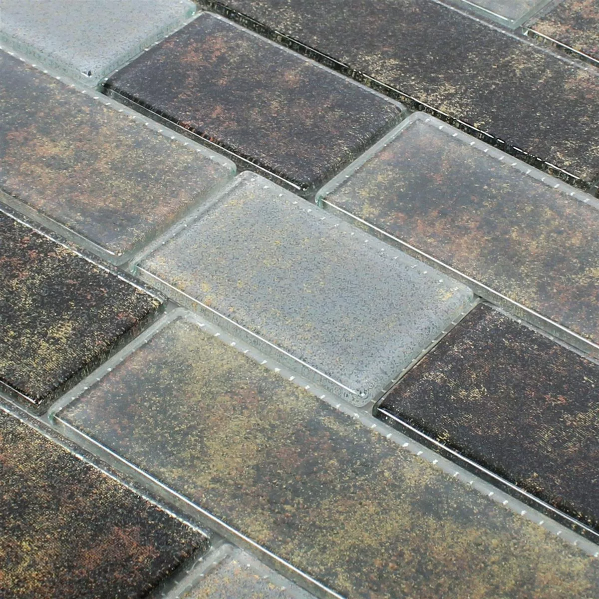 Stakleni Mozaik Pločice Richmond Rustikalna Crna